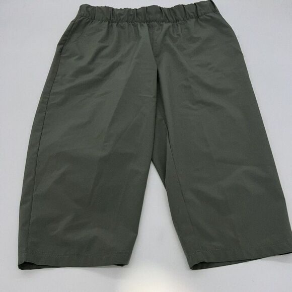 Talbots Gray/Green Bermuda Length Elastic Waist Shorts Size Petite Medium - Picture 1 of 3